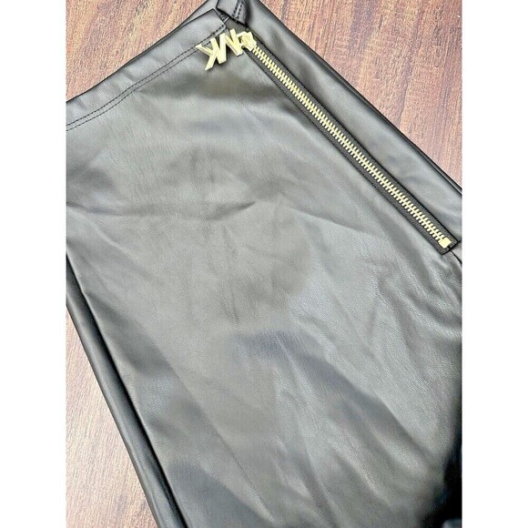 Michael Michael Kors Women's Plus Size Faux-Leather Skinny Ankle Pants Black 1X - Picture 5 of 9